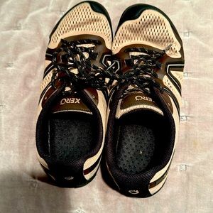 Xero Shoes in Men’s Size 12.0 in light brown and dark brown.